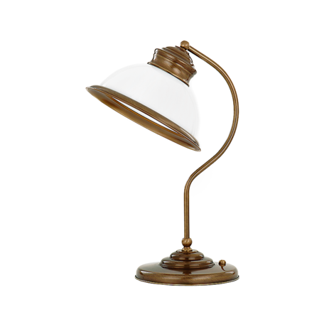 Настольная лампа Kutek Lido LID-LG-1(P), 1xE27x60W, бронза, белый, металл, стекло