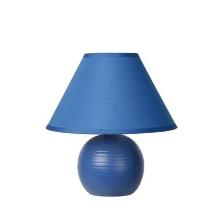 Настольная лампа Lucide Kaddy 14550/81/35, 1xE14x40W, синий, керамика, текстиль - миниатюра 1