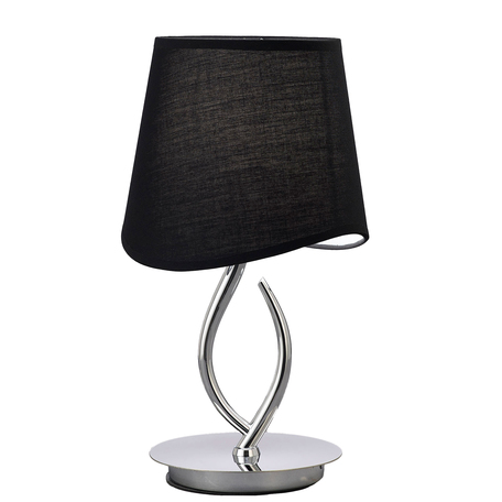 Настольная лампа Mantra Ninette 1915, 1xE14x20W, хром, черный, металл, текстиль