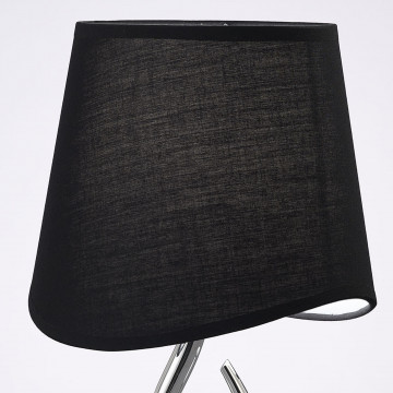 Настольная лампа Mantra Ninette 1915, 1xE14x20W, хром, черный, металл, текстиль - миниатюра 3