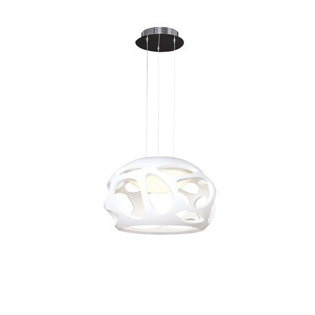 Подвесной светильник Mantra Organica 5141, хром, белый, металл, пластик - миниатюра 1