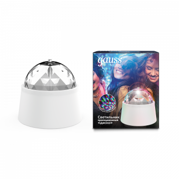 Настольная светодиодная лампа-ночник Gauss DIY0021, LED 3W RGB, белый, прозрачный, пластик - миниатюра 2