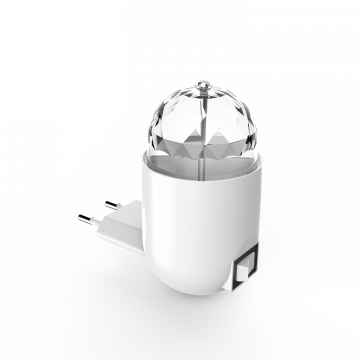 Штекерный светодиодный светильник-ночник Gauss DIY0041, LED 3W RGB CRI70, белый, прозрачный, пластик - миниатюра 2