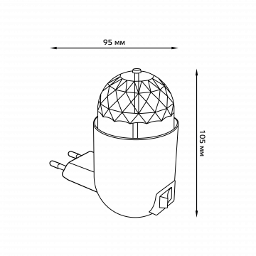 Схема с размерами Gauss DIY0041