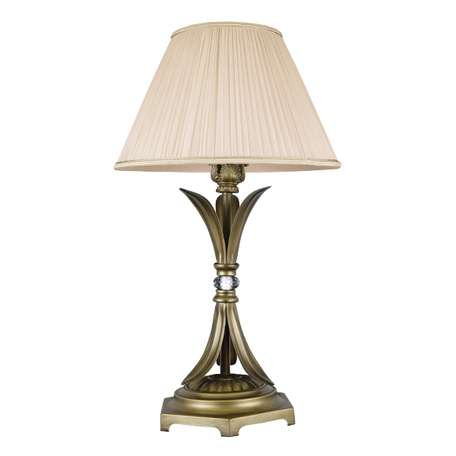 Настольная лампа Lightstar Antique 783911, 1xE27x40W, бронзовый, бежевый, металл с хрусталем, текстиль