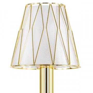 Настольная лампа Lightstar Osgona Riccio 705912, 1xE14x40W, золотой с прозрачным, золотой, золотой с белым, металл с хрусталем, пластик - фото 2