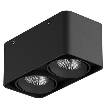 Потолочный светодиодный светильник Lightstar Monocco 052127, LED 20W 4000K 1200lm, черный, металл