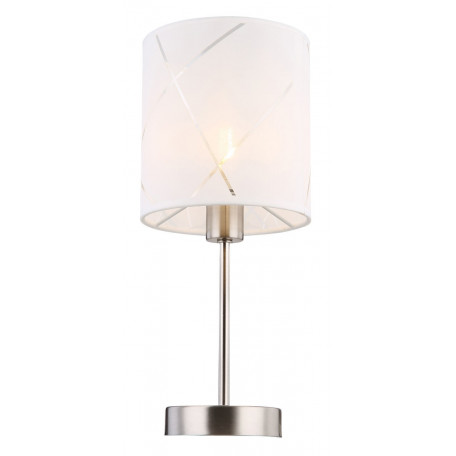 Настольная лампа Globo Nemmo 15430T, 1xE14x25W, никель, белый, металл, текстиль - миниатюра 7