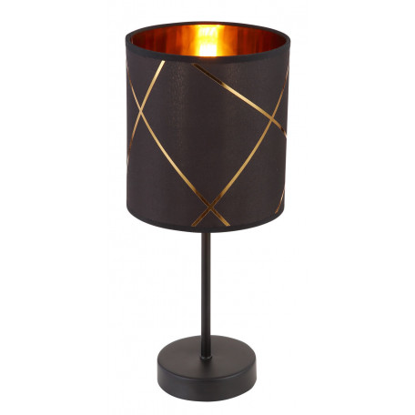 Настольная лампа Globo Bemmo 15431T, 1xE14x25W, черный, черный с золотом, металл, текстиль