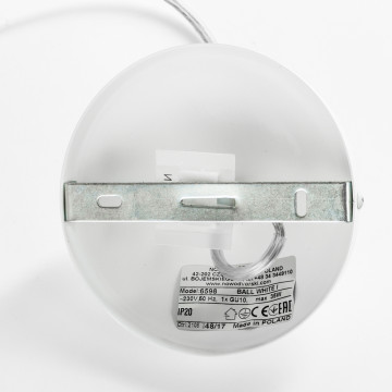 Подвесной светильник Nowodvorski Ball 6598, 1xGU10x35W, белый, металл - миниатюра 3