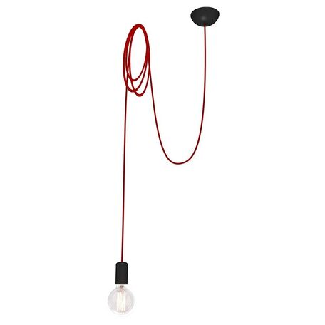 Подвесной светильник Nowodvorski Spider 6793, 1xE27x60W, черный с красным, красный с черным, металл - миниатюра 1