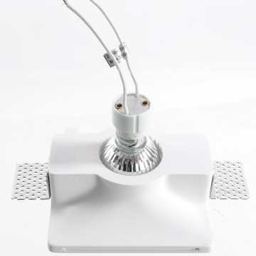Встраиваемый светильник Arte Lamp Instyle Invisible A9110PL-1WH, 1xGU10x35W, белый, под покраску, гипс - фото 4