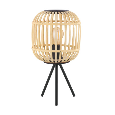 Настольная лампа Eglo Trend & Vintage Nature Bordesley 43218, 1xE27x28W, черный, коричневый, металл, дерево