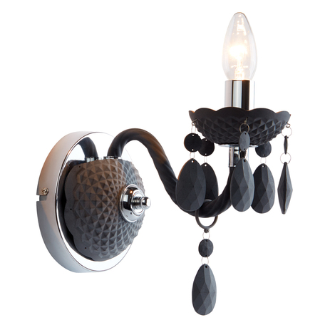 Бра Arte Lamp Morris A8888AP-1GY, 1xE14x40W, темно-серый, серый, пластик - миниатюра 1