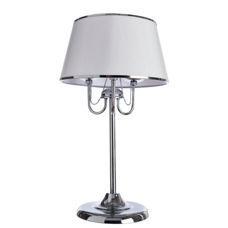 Настольная лампа Arte Lamp Aurora A1150LT-3CC, 3xE14x60W, хром, белый, металл, текстиль