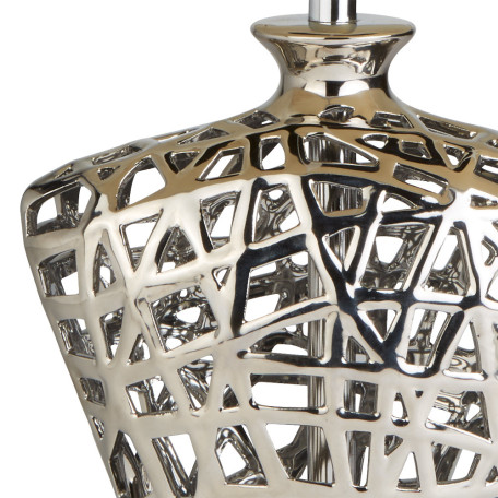 Настольная лампа Arte Lamp Caligostro A4525LT-1CC, 1xE27x40W, хром, белый, керамика, текстиль - миниатюра 4