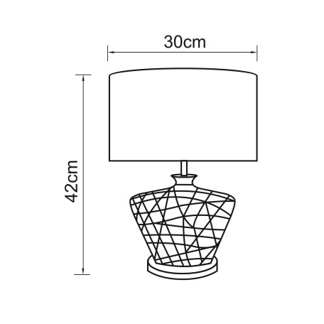 Схема с размерами Arte Lamp A4525LT-1CC