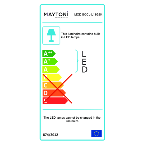 Потолочный светодиодный светильник Maytoni Imaginary MOD190CL-L18G3K, LED 18W 3000K 290lm CRI80 - миниатюра 5