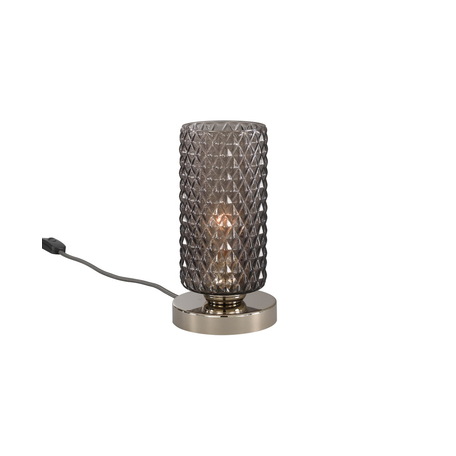 Настольная лампа Reccagni Angelo P 10000/1, 1xE27x60W, серебро, дымчатый, металл, стекло