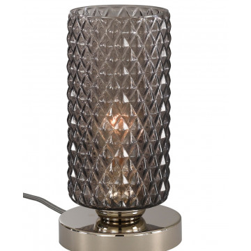 Настольная лампа Reccagni Angelo P 10000/1, 1xE27x60W, серебро, дымчатый, металл, стекло - миниатюра 2