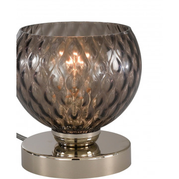 Настольная лампа Reccagni Angelo P 10003/1, 1xE27x60W, серебро, дымчатый, металл, стекло - миниатюра 2