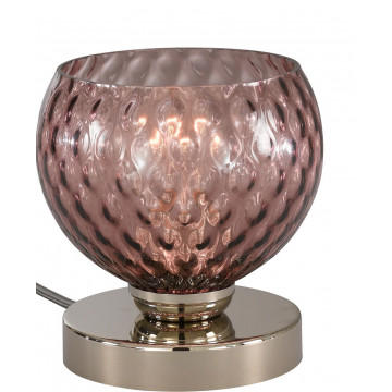 Настольная лампа Reccagni Angelo P 10006/1, 1xE27x60W, серебро, фиолетовый, металл, стекло - миниатюра 2