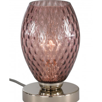 Настольная лампа Reccagni Angelo P 10008/1, 1xE27x60W, серебро, фиолетовый, металл, стекло - миниатюра 2