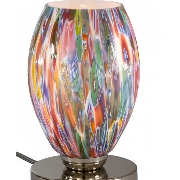 Настольная лампа Reccagni Angelo P 10009/1, 1xE27x60W, серебро, разноцветный, металл, муранское стекло - миниатюра 2