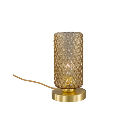Настольная лампа Reccagni Angelo P 10030/1, 1xE27x60W, матовое золото, янтарь, металл, стекло