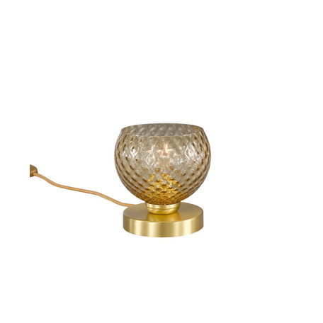 Настольная лампа Reccagni Angelo P 10032/1, 1xE27x60W, матовое золото, янтарь, металл, стекло - миниатюра 1