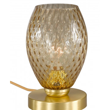 Настольная лампа Reccagni Angelo P 10033/1, 1xE27x60W, матовое золото, янтарь, металл, стекло - миниатюра 2