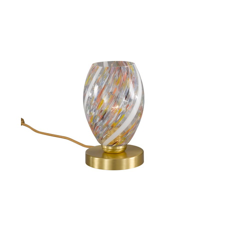 Настольная лампа Reccagni Angelo P 10034/1, 1xE27x60W, матовое золото, разноцветный, металл, муранское стекло
