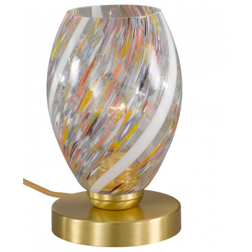 Настольная лампа Reccagni Angelo P 10034/1, 1xE27x60W, матовое золото, разноцветный, металл, муранское стекло - миниатюра 2