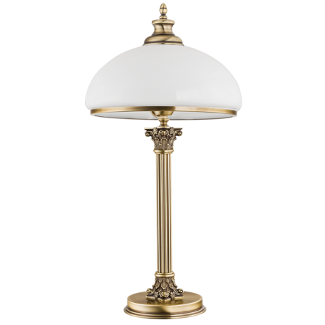 Настольная лампа Kutek Messina Kreml MES-LG-1(P), 1xE27x60W, бронза, белый, металл, стекло - миниатюра 1