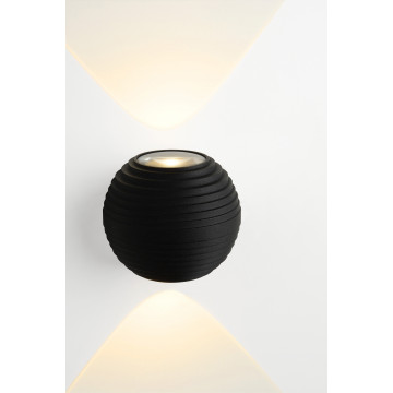 Настенный светодиодный светильник Lucide Ayo 17804/06/30, IP54, LED 6W 2700K 220lm, черный, металл - миниатюра 4