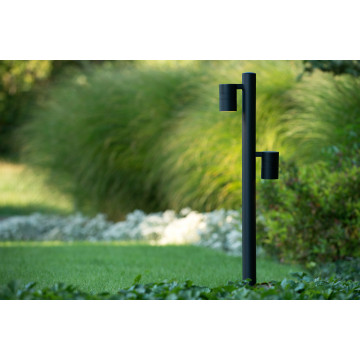 Садово-парковый светильник Lucide Arne 14867/98/30, IP44, 2xGU10x5W, черный, металл, стекло - миниатюра 2