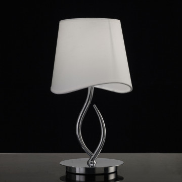 Настольная лампа Mantra Ninette 1905, хром, белый, металл, текстиль - миниатюра 2