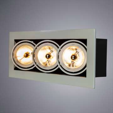Встраиваемый светильник Arte Lamp Instyle Cardani Medio A5930PL-3WH, 3xG53AR111x50W, черный, белый, металл - миниатюра 2