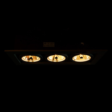 Встраиваемый светильник Arte Lamp Instyle Cardani Medio A5930PL-3WH, 3xG53AR111x50W, черный, белый, металл - фото 3