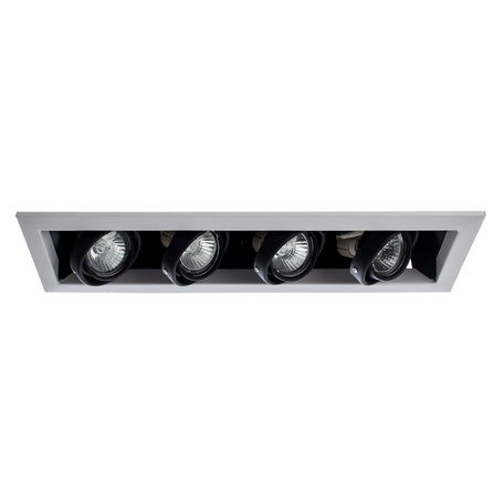 Встраиваемый светильник Arte Lamp Instyle Cardani Piccolo A5941PL-4WH, 4xGU10x50W, черный, белый, черно-белый, металл