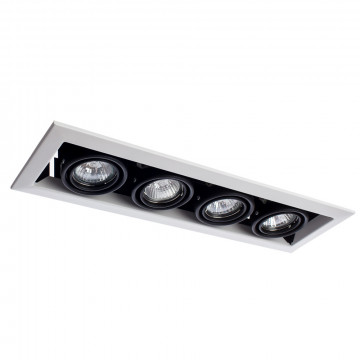 Встраиваемый светильник Arte Lamp Instyle Cardani Piccolo A5941PL-4WH, 4xGU10x50W, черный, белый, черно-белый, металл - миниатюра 3