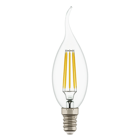 Филаментная светодиодная лампа Lightstar LED 940664 свеча на ветру E14 4W, 4000K 220V, гарантия 1 год