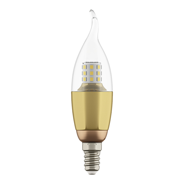 Светодиодная лампа Lightstar LED 940622 свеча на ветру E14 7W, 3000K (теплый) 220V, гарантия 1 год - фото 1