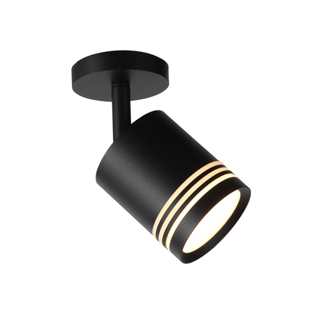 Потолочный светодиодный светильник с регулировкой направления света ST Luce Cerione ST101.412.05, LED 5W 3000K 390lm, черный, металл