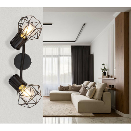 Потолочный светильник с регулировкой направления света Globo Priska 54017-2, 2xE27x40W - миниатюра 9