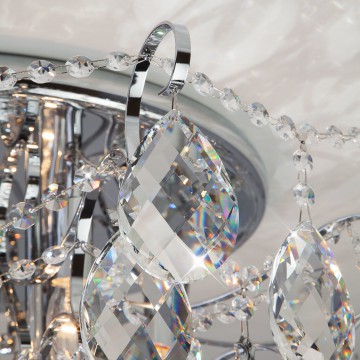 Потолочная люстра Eurosvet Crystal 10081/12 хром/прозрачный хрусталь Strotskis (00000081832), 12xE14x60W - миниатюра 7