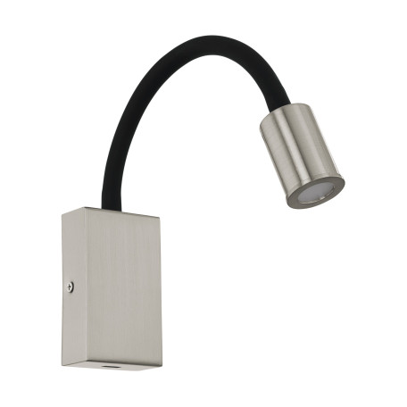 Настенный светодиодный светильник с регулировкой направления света Eglo Tazzoli 96567, LED 3,5W 3000K 380lm, никель, металл