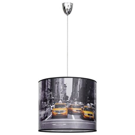Подвесной светильник Nowodvorski New York 5146, 1xE27x100W, хром, разноцветный, металл, текстиль - миниатюра 1