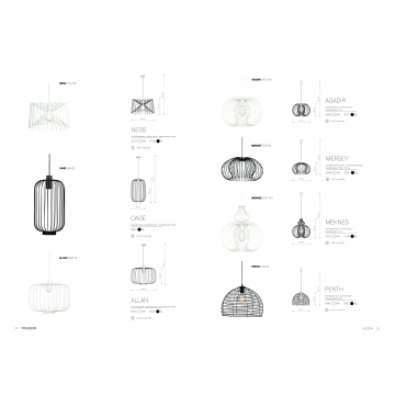 Подвесной светильник Nowodvorski Perth 5491, 1xE27x60W, белый, металл - миниатюра 2