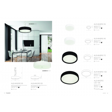 Потолочный светильник Nowodvorski Alehandro 5287, 2xG5T5x39W + 2xG5T5x24W + LED 16W, хром, черный с белым, металл, текстиль со стеклом, стекло - миниатюра 3